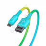 USB кабель iP, радуга, 1м, 2А, FORZA