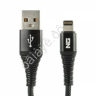 USB кабель Lightning, спираль 2м, 2.4А, QC 3.0, NG