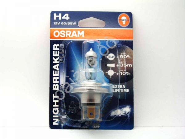 Лампа Osram H4 12V60/55W +110%  P43t NIGHT BREAKER Unlimited  (шт)