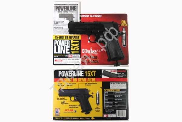 Пистолет пневматический Daisy Powerline 15XT (СО2 145м/с калибр 4,5мм)