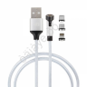 USB кабель 3в1, Lightning/MicroUSB/Type-C магнитный, 1м, 2.4А, NG