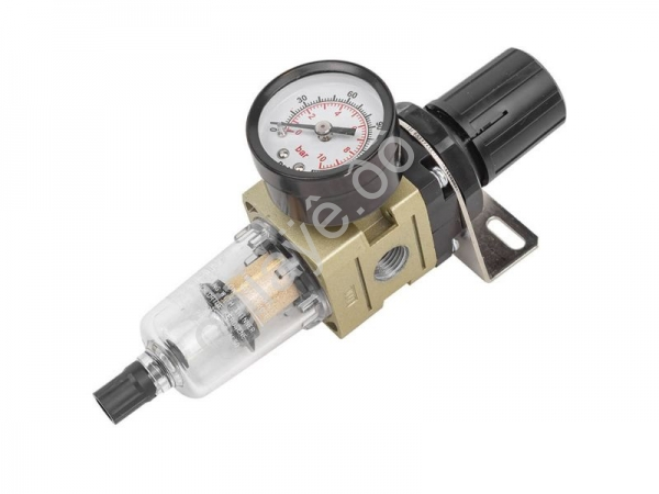 Фильтр-регулятор мини с индикатором давления для пневмосистем 1/4"(10Мк, 550 л/мин, 0-10bar,раб. тем Forsage