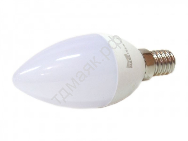 Лампа светодиодная "МАЯК" E14, 6W, 3000К, LED C30,  AC 175-250V