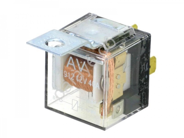 Реле 4 контактное 12v 40A (прозрачное) 1/10