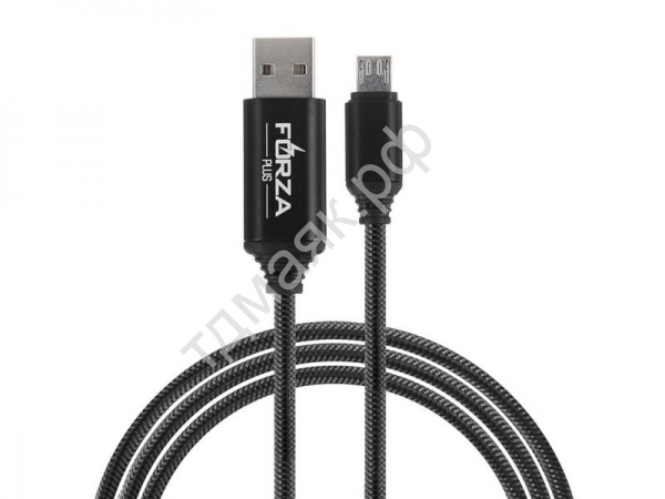 USB кабель MicroUSB, армированный, QC 3.0, 2.4А, FORZA