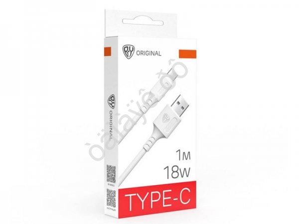 Дата-кабель Type C BY Fusion, 18Вт, 1 м, 3A, TPE, белый