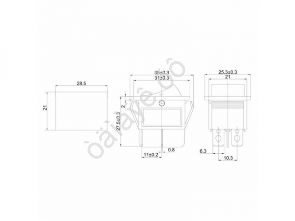 Переключатель 250V 15A (4c) ON-OFF черный/10 Переключатель 250V 15A (4c) ON-OFF черный/10