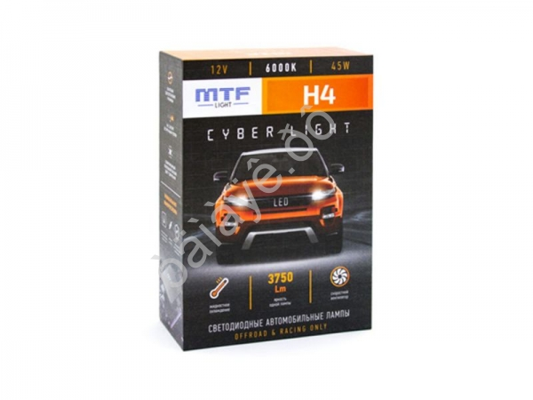 Светодиодные лампы MTF CYBER LIGHT, H4 6000K 45W 3750lm кулер /1 Светодиодные лампы MTF CYBER LIGHT, H4 6000K 45W 3750lm кулер /1