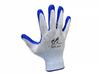 Перчатки нейлоновые  с нитриловым обливом (белые) /12/300