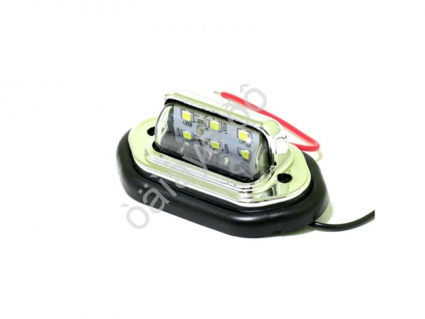 Подсветка номера 6 LED 12-30v 50мм хром 1/4
