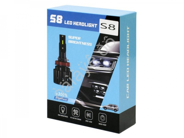 Светодиод 12-32V S8 H11 6500K
