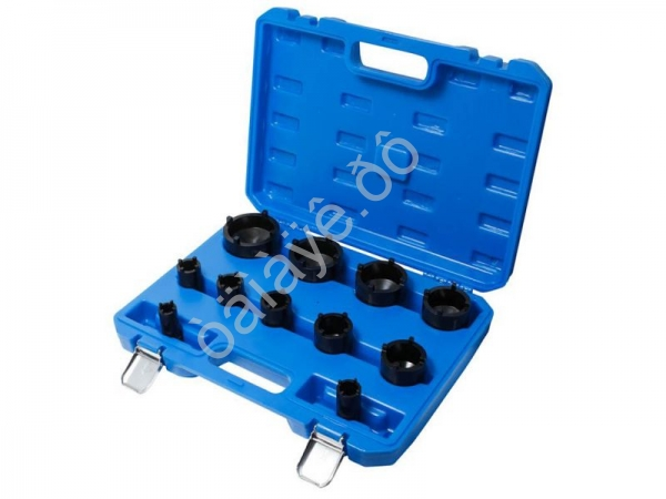 Набор головок специальных для шлицевых гаек, 11пр.(Ø:22,26,30,33,37,44,50,56,63,69,75мм), в кейсе Forsage
