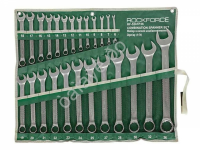 Ключи комбинированные, набор 25пр. (6-25, 27 28 30 32 36мм) + полотно RockFORCE