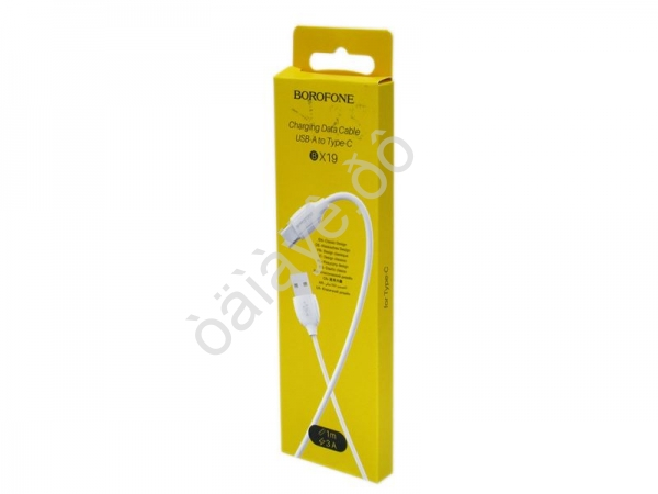 Дата-кабель универ. USB--Type-C 1м, 3А, белый BX19 Borofone Дата-кабель универ. USB--Type-C 1м, 3А, белый BX19 Borofone