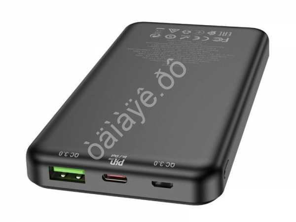 Портативное зарядное устройство 10000Ah 1PD Type-C(20W)+1USB3.0 Quick Charger, черный HOCO J87 Hoco