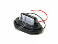 Подсветка номера 6 LED 12-30v 50мм черная (к-т 2шт)