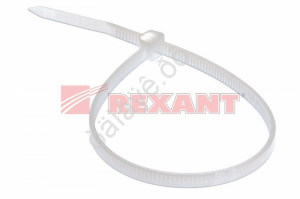 Хомут пластиковый 2.5х200 REXANT ,белый 1уп./100шт /1/10/200 Хомут пластиковый 2.5х200 REXANT ,белый 1уп./100шт /1/10/200