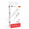 USB кабель Type C BY Twist, 36Вт, 1 м, 3A, гибкий силикон, белый