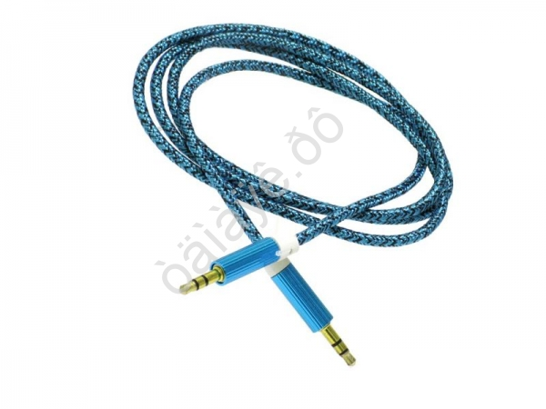 Аудио кабель AUX 3,5мм М5 леска (1м)