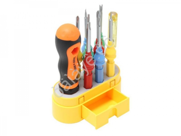 Отвертка со сменными насадками:PH0,PH2,SL3.0,SL6.0,Y1,T10,U2.6,TS0.8, в комплекте с пробником.(10пр. BaumAuto