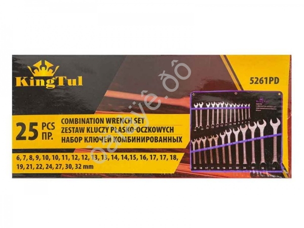 Ключи комбинированные, набор 25пр. (6-32мм) KINGTUL Ключи комбинированные, набор 25пр. (6-32мм) KINGTUL