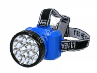 Фонарь на голову аккум 220В, голубой, 12LED, 2 реж Ultraflash LED5361