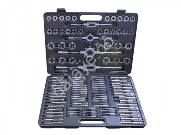 Набор метчиков и плашек (метрич.) в пласт. футляре 110пр. ROCK FORCE