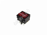 Выключатель клавишный 250V 6А (6с) ON-OFF красный с подсветкой ДВОЙНОЙ Mini (RWB-305) REXANT