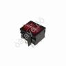 Выключатель клавишный 250V 6А (6с) ON-OFF красный с подсветкой ДВОЙНОЙ Mini (RWB-305) REXANT