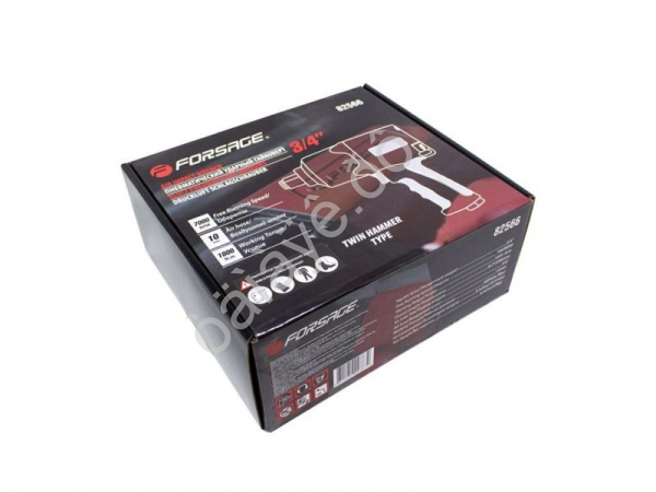 Пневмогайковерт ударный 1800Нм 3/4 с реверсом и регулировкой усилия в облегченном корпусе 3/4" Forsage