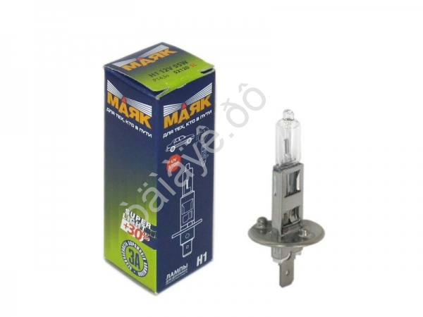 Лампа МАЯК H1 12V 55W P14,5s SUPER LIGHT+30%   (мин.уп.10шт) 10/800