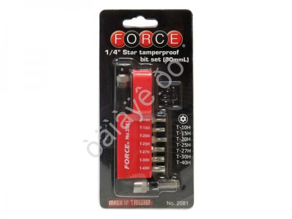 F2081 Комплект вставок TORX с ценр штифтом 8 пред  1/25/100