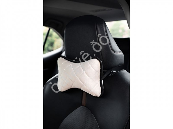 Подушка в авто из велюра, цвет бежевый (2шт)