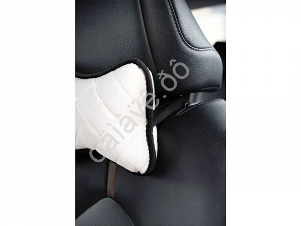 Подушка в авто из велюра, цвет бежевый (2шт)