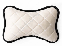 Подушка в авто из велюра, цвет бежевый (2шт)