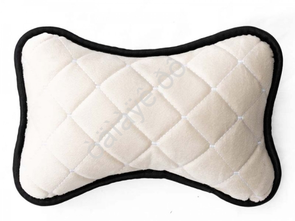 Подушка в авто из велюра, цвет бежевый (2шт)