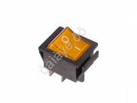 Выключатель клавишный 250V 16А (4с) ON-OFF желтый с подсветкой (RWB-502, SC-767, IRS-201-1) REXANT