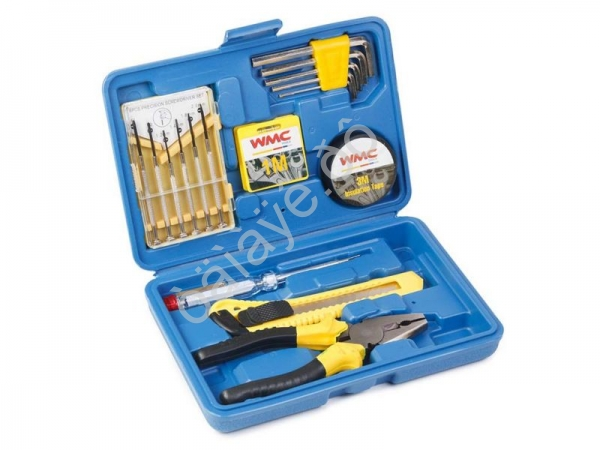 Набор шарнирно-губцевого инструмента и отверток 17пр., в кейсе WMC TOOLS