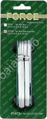 F5072BF Набор ключей-шестигран. 7пред /1/10/60