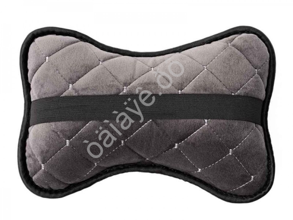 Подушка в авто из велюра, цвет серый (2шт)