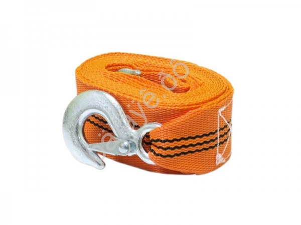 Трос буксировочный лента М5 5т, 4м, шириной 50мм с крюками /1/36 Трос буксировочный лента М5 5т, 4м, шириной 50мм с крюками /1/36