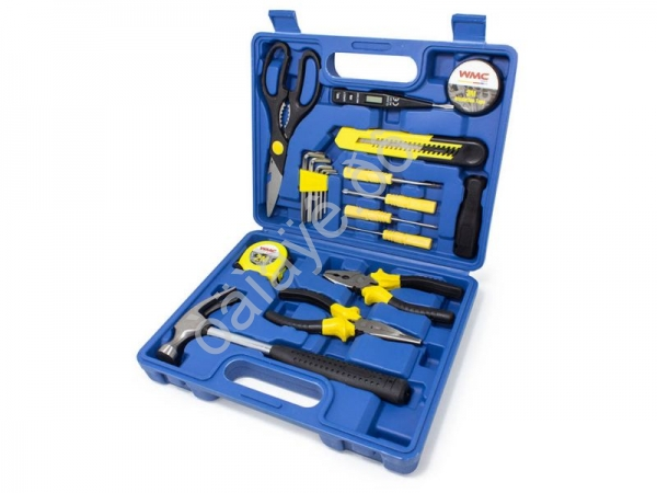 Набор инструментов 18пр(плоскогубцы,утконосы,нож,рулетка,отвертки,шестигранники,молоток,ножницы,изол WMC TOOLS Набор инструментов 18пр(плоскогубцы,утконосы,нож,рулетка,отвертки,шестигранники,молоток,ножницы,изол WMC TOOLS