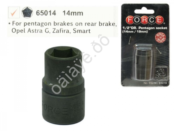 F65014 Головка 1/2 ударн 5-гран14мм Opel Astra  G,Zafira,Smart