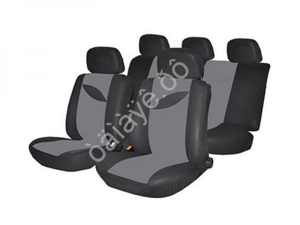 Чехлы на сиденья "NEW GALAXY" 9пр. полиэстр, Альфа, черн./серый /1/2 Чехлы на сиденья "NEW GALAXY" 9пр. полиэстр, Альфа, черн./серый /1/2
