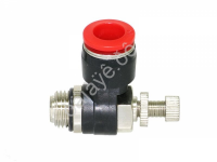 Фитинг цанговый регулятор расхода воздуха L-обр 1/4х8 наруж. резьба