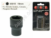 F65019 Головка1/2 удар 5-гр.19мм Ситроен,Пежо,Рено