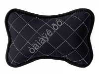 Подушка в авто из велюра, цвет черный/белый (2шт)