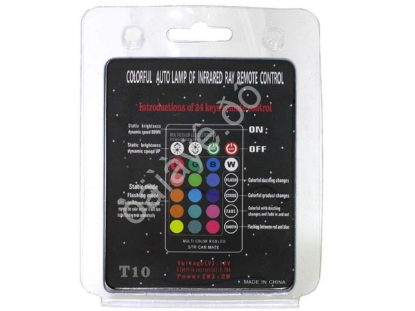 Светодиод T10 RGB с пультом Светодиод T10 RGB с пультом