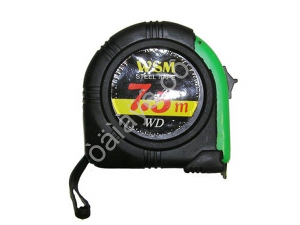 Рулетка  7,5м  (обрезиненный корпус) 25мм /1/60
