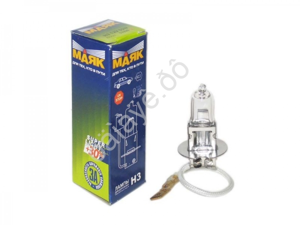 Лампа МАЯК H3 12V 55W Pk22s SUPER LIGHT+30% 10/800 Лампа МАЯК H3 12V 55W Pk22s SUPER LIGHT+30% 10/800